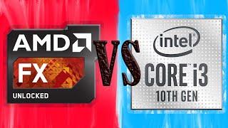 AMD FX 8320 VS Intel i3 10105F - Cinebench R20 - CPUZ - Fortnite