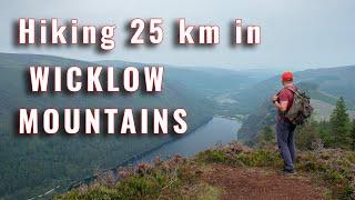 Hiking 25 km in Wicklow mountains