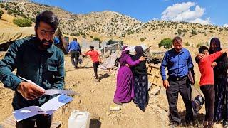 Nomadic family returning from the hospital after their mother's treatment