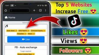 5 website likes increase on tiktok  free likes and followers website | tiktok likes#like