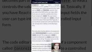 Create Controlled Inputs -  freeCodeCamp basic React - React tutorial for beginners