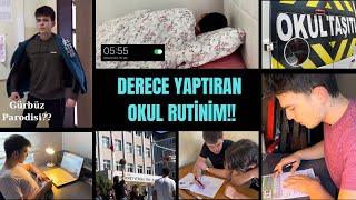 DERECE YAPTIRAN OKUL RUTİNİM!!(okula gittim)