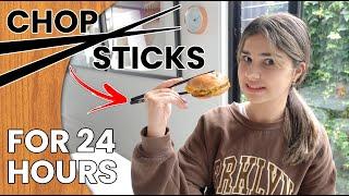 Eating with Chopsticks for 24 Hours | Grace's Room