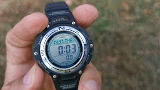 Casio SGW100 - переключение режимов кнопкой Mode