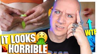 She Stretched Her BELLY BUTTON Piercing To 30mm!? | Roly Reacts