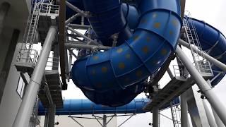 Aquapark Reda. Aquaspinner z zewnątrz.Jedyna w Europie zjeżdżalnia obrotowa.Cdn 
