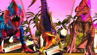 OSTAPOSAURUS VS YUDON VS CHROMASPINUS (JURASSIC WORLD).