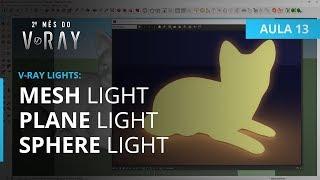 Vray 3.6 para SketchUp - Aula 13/30: Plane Light, Sphere Light e Mesh Light