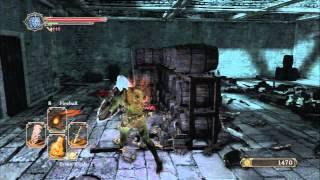 Dark Souls II - The Lost Bastille: Barrel Room Undead Citizen Intro (Exploding Enemies) PS3