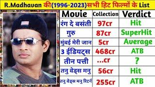 आर. माधवन (1996-2023) All Movie List || R. Madhavan Ki Sabhi Film List 2023 || Box Office Collection