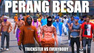 TRICKSTER DISERANG 5 GANGSTER KEI KETUA TRICKSTER TURUN PERANG BESAR ANTAR WILAYAH !! GTA 5 ROLEPLAY