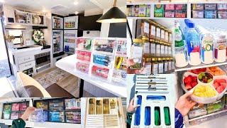 SMALL KITCHEN ORGANIZATION! | Satisfying Refrigerator, Pantry + Kitchen RV Organization