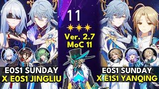 E0S1 Sunday x Jingliu & Yanqing | Memory of Chaos Floor 11 3 Stars | Honkai: Star Rail 2.7