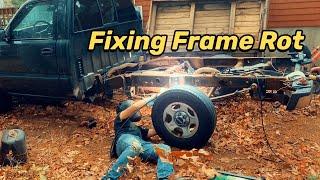 Patching the Frame Rot On a GMC Truck