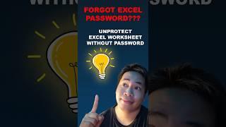 How to unlock Protected Excel Sheets without Password #shorts