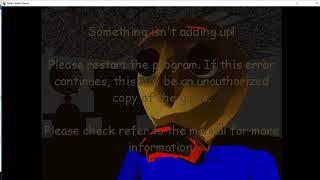 Baldi's Basics Kickstarter Anti Piracy / Error Screen