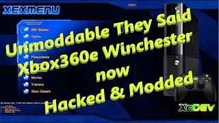 Xbox 360e Winchester Hacked with Bad update,Jungle Flasher and AutoGG Hypervisor Exploit