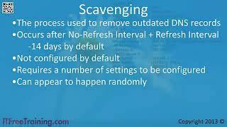 DNS Time to live, aging and scavenging