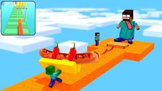 Minecraft Mobs: I WANT HOT-DOG RUNNER CHALLENGE - Minecraft animation