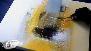 EASY & UNIQUE Abstract Acrylic Painting with Gold Accents: Abstract Art for Beginners (481)