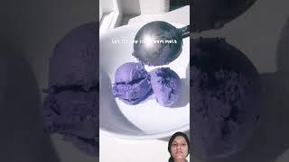 mochi  icecream #satisfying #slime #purple #dessert #icecream #recipe #homecafe #ube #mochi #funny