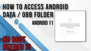 FIX : How to Access Android Data & OBB Folder in Android 11 without Root @Muz21Tech