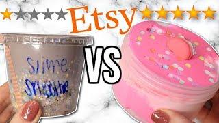 1 STAR vs 5 STAR Etsy Slime Shop Review!