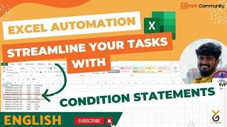 UiPath | Excel Automation | Streamline Your Tasks with Condition Statements | English | Yellowgreys