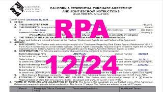 Revised 12/24 Residential Purchase Agreement C.A.R. Form RPA - California
