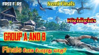 Free Fire Tamilanna Gethu 7k special squad tournament Semi Finals Fight Group A & B | Who Go Finals