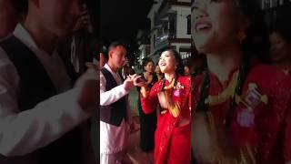 Givina Magar dance with husband Kiran Limbu  #newlymarried #couple #dance