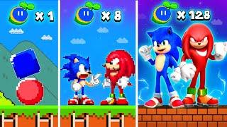 Super Mario Bros. but Every Seed makes Sonic and Knuckles MORE REALISTIC ( 1bit - 8bit - 3D)