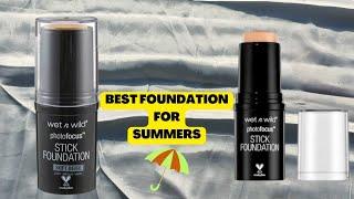 Wet n wild photo focus stick foundation review| Best foundation for summers