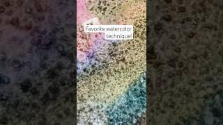 All time favorite watercolor technique! #watercolorpainting #paintings techniques