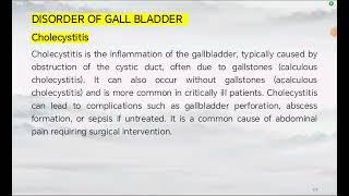 Cholecystitis | Types | Pathophysiology | Causes & Risk Factor | Sign & Symptoms | Diagnosis | Mng.