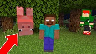 HEROBRINE FEZ UM RITUAL COM PORCO!! MINECRAFT HEROBRINE HARDCORE #3