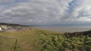 Pembrokeshire Coast over Looking Pendine Beach - 360 4K Video