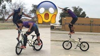 KID AMAZING DISPLAY OF BMX AND OTHER STUNTS