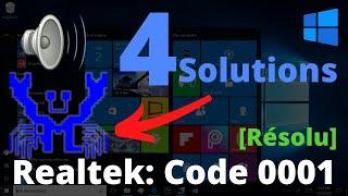 Échec de l'installation du pilote audio Realtek code 0001 dans Windows 10