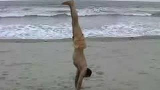 Ben Clarke Beach Handstand