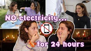 NO ELECTRICITY for 24 hours! *no electronics | Hogan Twins