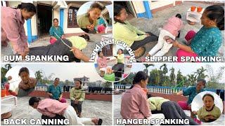 Slipper Vs Hanger Spanking / Back Canning vs Hand Feet Canning / Funny Game / Priyasheetalgamez