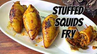 How To Make Goan Style Stuffed Squid Fry Recipe | Bharillo Manakyo Recipe | Stuffed Calamari Recipe