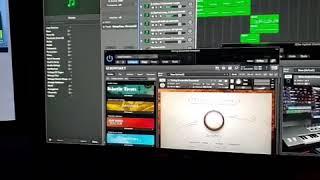 Film scoring with logic snippet.  Kontakt and Spitfire plugins