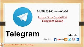 Mallik034-OracleWorld Telegram Group is Live || Migration from WhatsApp to Telegram Group