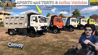 TATA Tipper Lorry and Honda Bikes and APSRTC & TSRTC Races Logitech g29 Steering  Live ETS2