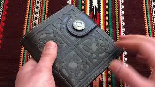 Шкіряний гаманець з унікальним візерунком #craft #leather #тиснення #leathercraft #diy #шкіра #ua #i