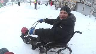 Купе в ЗИЛ \ покатушки на инвалидном кресле с мотором \ Велопоезд