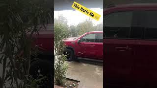 GMC Sierra hit by hail #storm #jerrytweek #statikleo #california #gmc #storm #centralcalifornia