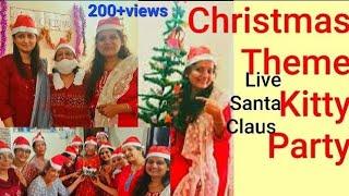 Christmas Theme Kitty PartyWith Live Santa ClausSong Santa Claus Is Coming To Town